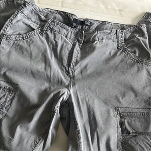 Eileen Fisher Gray Cargo Cotton Lyocell Pants size 10